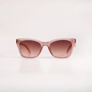 Elegant Blush Pink Cat-Eye Sunglasses with Glitter Embellishment (UV Protected) Women’s Sunglasses