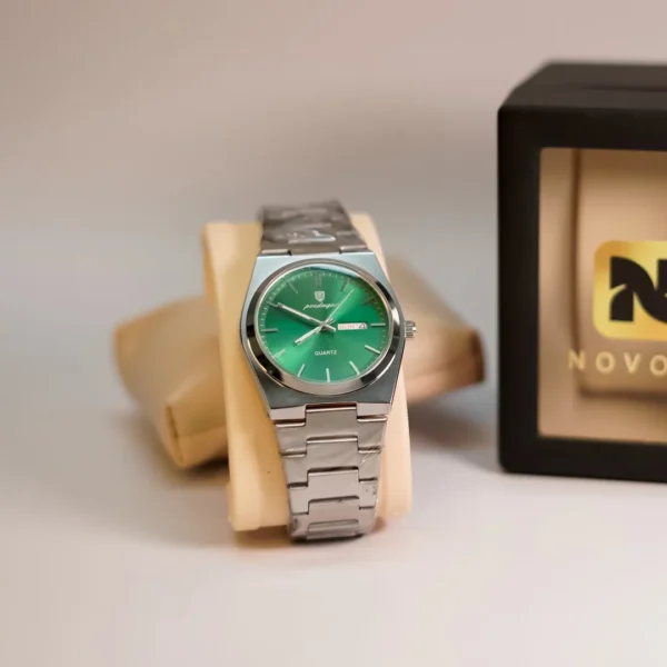 POEDAGAR 930 Men's Luxury Green Sunburst Dial