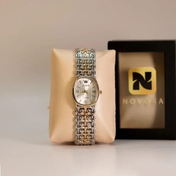 OLEVS (Vintage-Style Ladies Gold & Silver Bracelet Watch)
