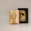 Dazzling Gold Square Dial Women's Watch