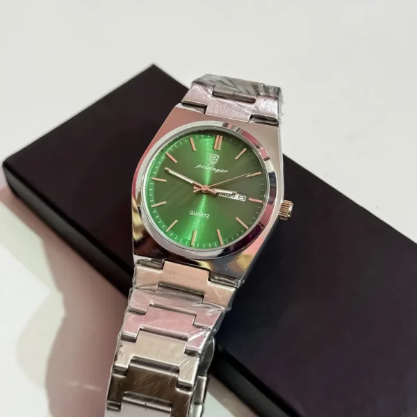 POEDAGAR 930 Men's Luxury Green Sunburst Dial