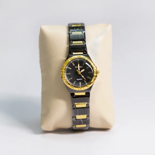 ROSRA Classic Two Tone Gold & Black Women's Watch