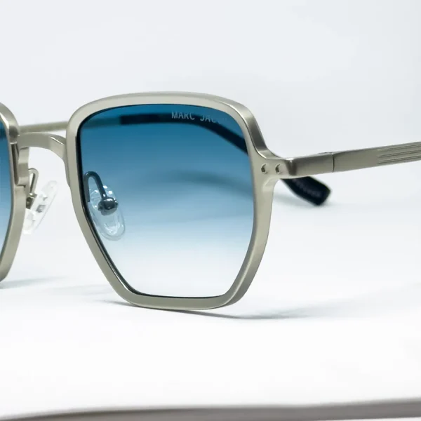 Navigator Metal Sunglasses with Gradient Blue Lenses