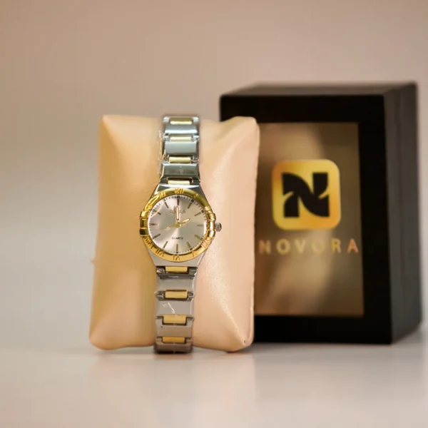 03 ROSRA Two-Tone Women's Watch with Gold & Silver Finish