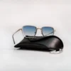 Navigator Metal Sunglasses with Gradient Blue Lenses