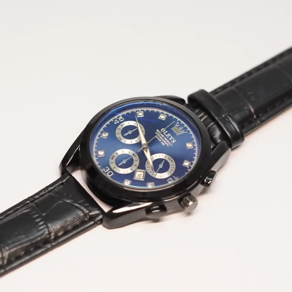 03 ‘OLEVS' Men's Luxurious Black-Tone Watch