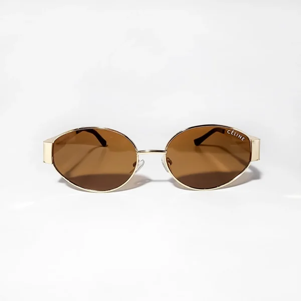 90s Style Imported Oval Brown Glass Lenses Sunglasses