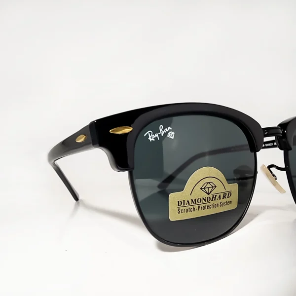 Clubmaster RB3016 Classic Black in Black Glass Lenses
