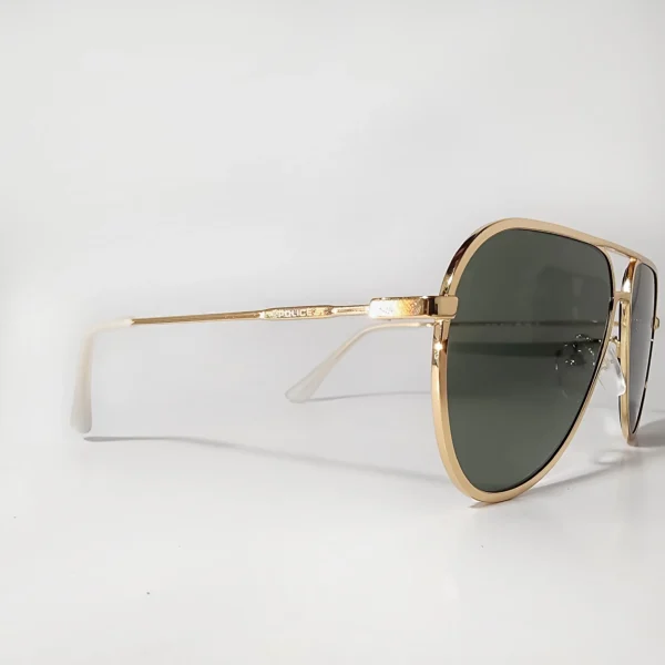 Classic Aviator Sunglass Gold Frame Dark Green Glass Lenses