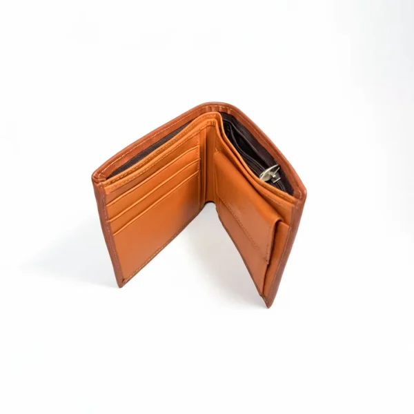 The Maverick Brown Genuine Leather Unique Embossed Flower Pattern Style Imported Wallet Brown