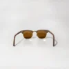 Wood-Grain Texture Clubmaster RB3016 Glass Lenses Amber Tint