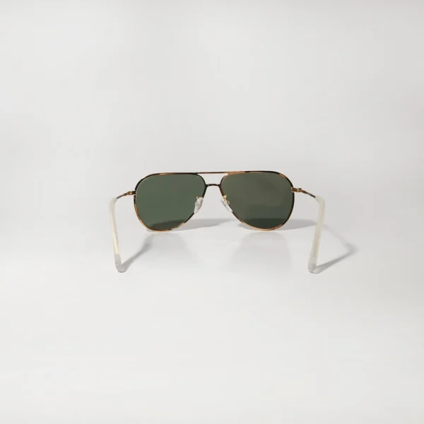 Classic Aviator Sunglass Gold Frame Dark Green Glass Lenses