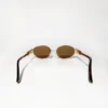 90s Style Imported Oval Brown Glass Lenses Sunglasses