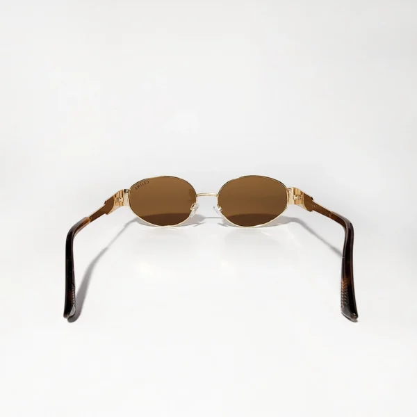 90s Style Imported Oval Brown Glass Lenses Sunglasses