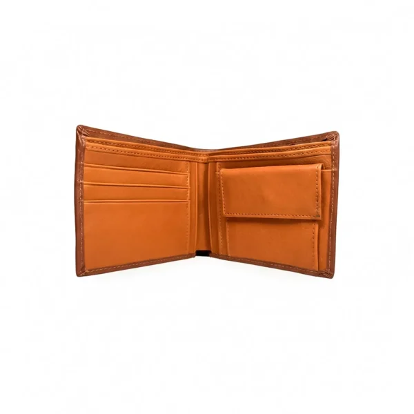 The Maverick Brown Genuine Leather Unique Embossed Flower Pattern Style Imported Wallet Brown