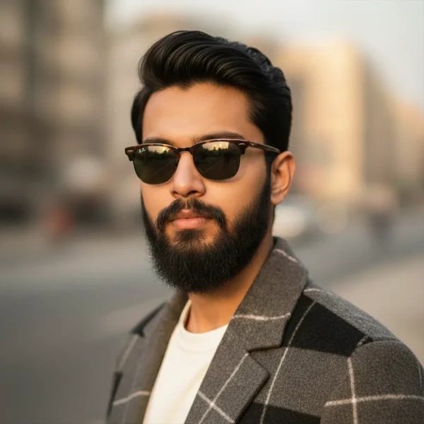 Clubmaster RB3016 Classic Black in Black Glass Lenses