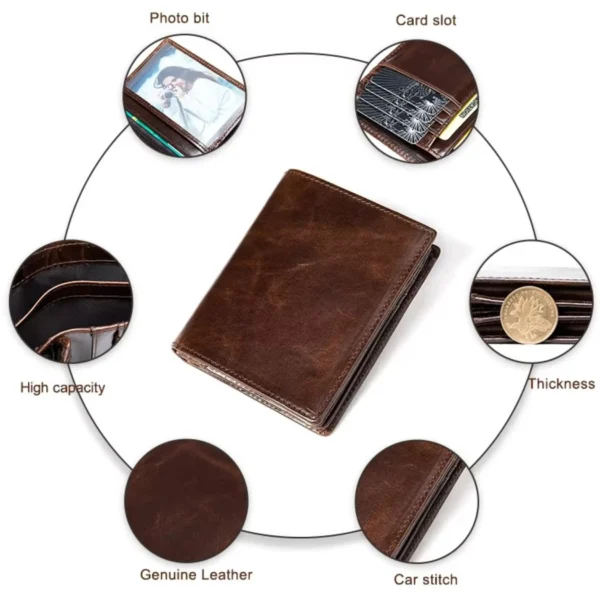 The Diplomat Investment-Grade Genuine Oil Cowhide Leather RFID Security Built-In Men's Imported Wallet