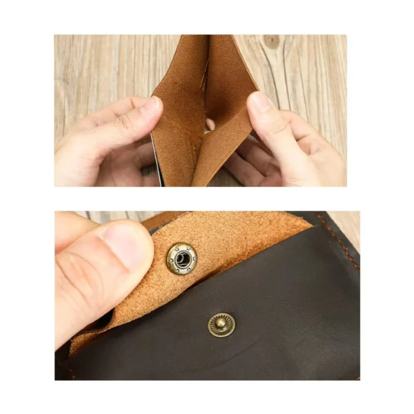 The Artisan Crazy Horse Genuine Leather Bifold Imported Wallet Coffee