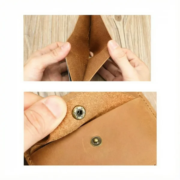 The Artisan Crazy Horse Genuine Leather Bifold Imported Wallet Brown