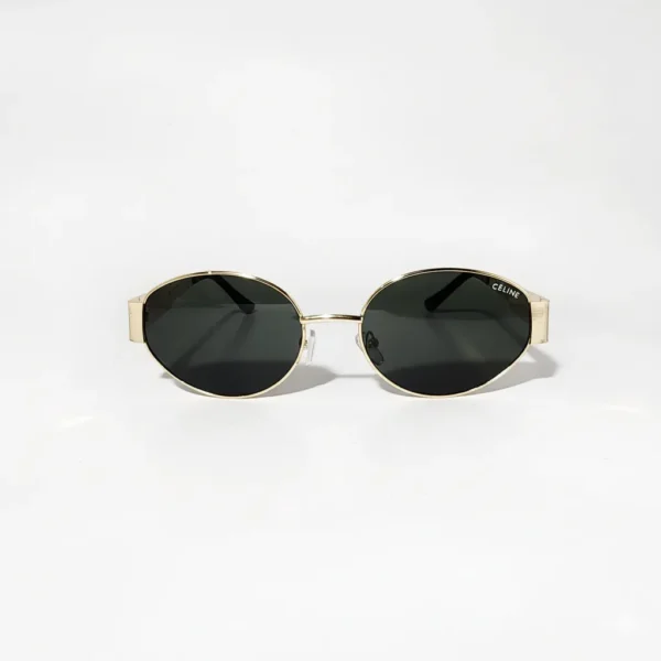 Imported 90s Inspired Oval Black Glass Lenses Sunglasses