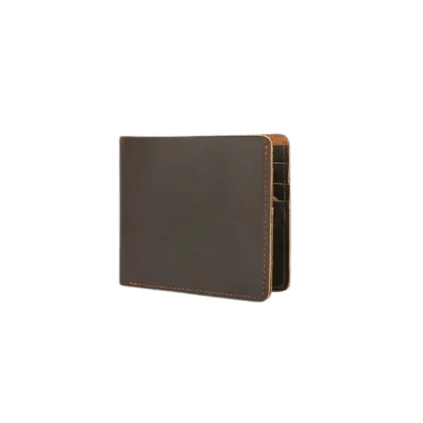 The Artisan Crazy Horse Genuine Leather Bifold Imported Wallet Coffee