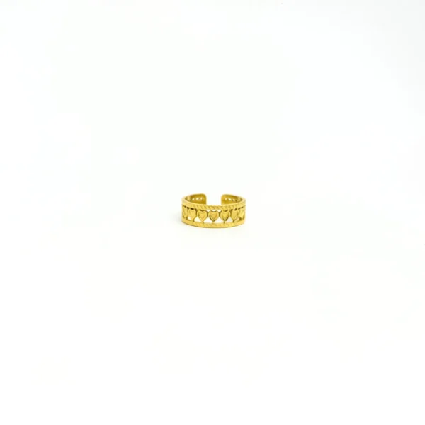 18K Gold-plated Stainless Steel Open Ring Women's Non Fading Ring Steel Jewelry