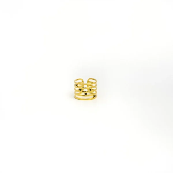 Oil Drip Index Finger Ring Stainless Steel Adjustable Opening Ring