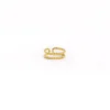 Irregular Fried Dough Twists Gold Plated Ring Ins Fashion Stainless Steel Geometric Women's Ring