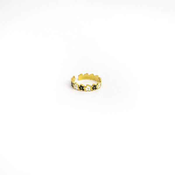 Open-End Ring for Women 18k Gold Plated Stainless Steel Oil Drop Stylish Design