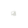 Women Open-End Ring Oil Drop Design Stylish Stainless Steel Zircon