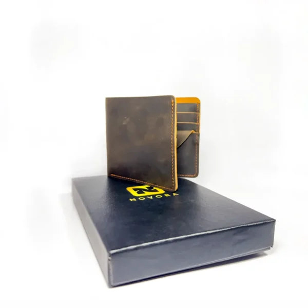 The Artisan Crazy Horse Genuine Leather Bifold Imported Wallet Coffee