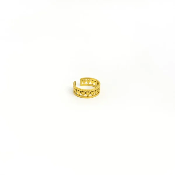 18K Gold-plated Stainless Steel Open Ring Women's Non Fading Ring Steel Jewelry