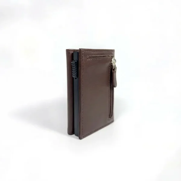 The Meridian Pop-Up Trifold | RFID-Blocking Microfiber Wallet Chocolate