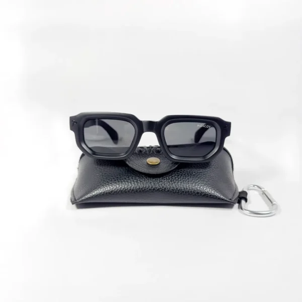 Retro Designer Square TAC Polarized Fishing Driving UV400 Shades Full Black For Him