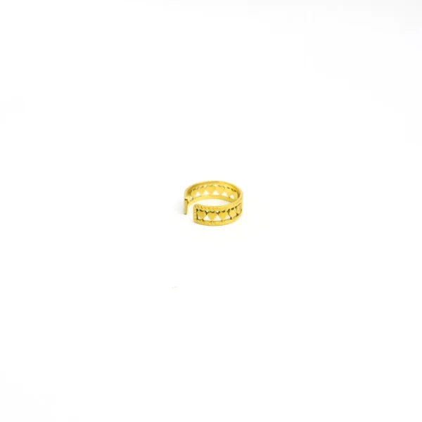 18K Gold-plated Stainless Steel Open Ring Women's Non Fading Ring Steel Jewelry