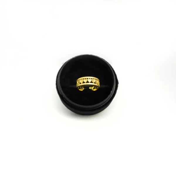 18K Gold-plated Stainless Steel Open Ring Women's Non Fading Ring Steel Jewelry