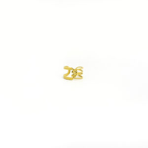 18K Gold-plated Stainless Steel Open Ring Women's Non Fading Ring