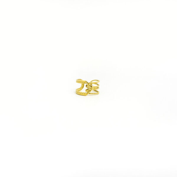 18K Gold-plated Stainless Steel Open Ring Women's Non Fading Ring