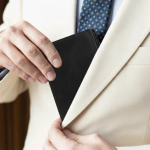 The Diplomat Investment-Grade Genuine Oil Cowhide Leather RFID Security Built-In Men's Imported Wallet Black