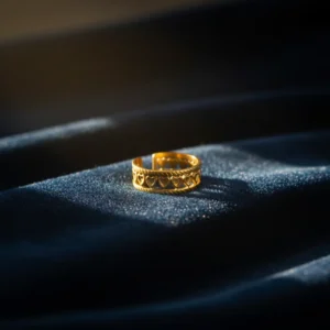 18K Gold-plated Stainless Steel Open Ring Women's Non Fading Ring Steel Jewelry