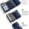 The Meridian Pop-Up Trifold | RFID-Blocking Microfiber Wallet Blue