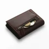 The Meridian Pop-Up Trifold | RFID-Blocking Microfiber Wallet Chocolate