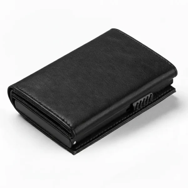 The Meridian Pop-Up Trifold | RFID-Blocking Microfiber Wallet Black