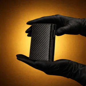 The Meridian Pop-Up Trifold | RFID-Blocking Microfiber Wallet Carbon Fiber