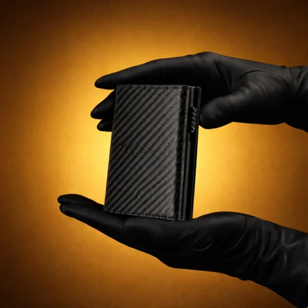 The Meridian Pop-Up Trifold | RFID-Blocking Microfiber Wallet Carbon Fiber