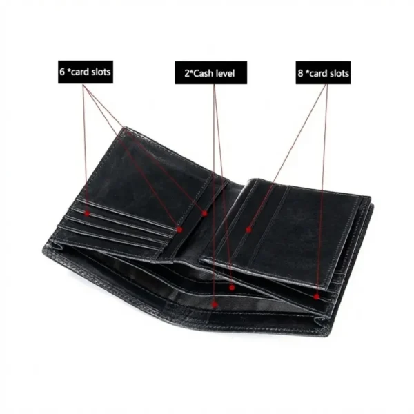 The Diplomat Investment-Grade Genuine Oil Cowhide Leather RFID Security Built-In Men's Imported Wallet Black