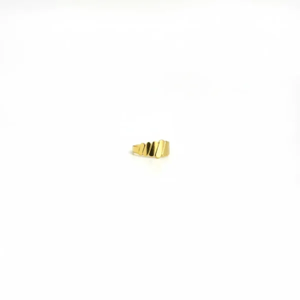 Irregular Fried Dough Twists Gold Plated Ring Ins Fashion Stainless Steel Geometric Women's Ring