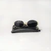 Imported 90s Inspired Oval Black Glass Lenses Sunglasses