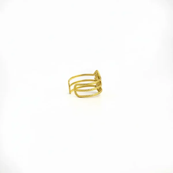 Open-End Ring for Women 18k Gold Plated Stainless Steel Oil Drop Stylish Design