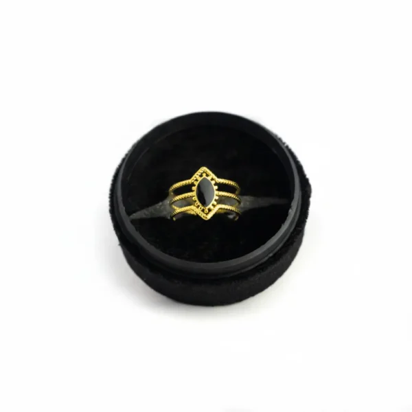 Open-End Ring for Women 18k Gold Plated Stainless Steel Oil Drop Stylish Design